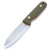 LT Wright Bushcrafter A2 Scandi OD G10 w Orange Liner