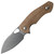 GiantMouse ACE Biblio, Natural Canvas Micarta / Stonewash M390