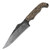 Stroup Knives TU1 Tactical Use Fixed Blade Knife 5" 1095 Clip Point Milled Black/Tan G10 Kydex Sheath