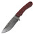 Stroup Knives GP2 General Purpose Fixed Blade Knife 3" 1095 Clip Point Milled Red G10 Kydex Sheath
