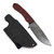 Stroup Knives GP2 General Purpose Fixed Blade Knife 3" 1095 Clip Point Milled Red G10 Kydex Sheath