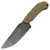 Stroup Knives GP1 General Purpose Fixed Blade Knife 4" 1095 Clip Point Milled OD Green G10 Kydex Sheath