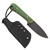 Joey Roman Neckr 1095 Acid Wash Green JR Honeycomb Handle Brass Pins/Tube w/ Shock Cord Lanyard Kydex Sheath 