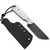 Joey Roman Tanto 1095 Acid Wash Gray G10 Handle CF Pins/Tube w/ Shock Cord Lanyard Kydex Sheath 