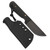 Joey Roman Tanto 1095 Acid Wash Black Burlap Micarta Handle w/ Shock Cord Lanyard Kydex Sheath 