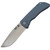 McNees Custom Knives PM MAC 2 3.5" - Matte Blue Anodized Ti / SW Satin 20CV