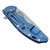 Rick Hinderer Knives XM-18 3.5" Gen 6 Recurve Tri-Way, Blue Stonewash Titanium Lockside, FDE G10 Scale, Stonewash CPM 20CV