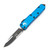 Microtech UTX-85 Drop Point, Blue Aluminum / Black M390, Partially Serrated - 231-2BL