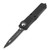 Microtech Troodon Double Edge Tactical, Black Aluminum / Black M390, Fully Serrated - 138-3T