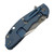 Rick Hinderer Knives XM-24 Bowie 4.0" Stonewash Blue Frame, Black G10, Stonewash CPM 20CV