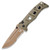 Benchmade Adamas Green G-10, Partial Serration FDE CruWear - 275SFE-2