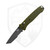 Benchmade Bailout Green Aluminum, Partial Serration Gray M4 - 537SGY-1