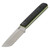 Bald Man Knife & Tool - "Thicker" Clipper, S35VN / Black Linen Micarta w/ Dayglow Liners