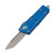 Microtech Mini Troodon Tanto, Blue Aluminum / Stonewash M390 - 240-10BL