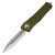Microtech Combat Troodon Double Edge, OD Green Aluminum / Stonewash M390, Fully Serrated - 142-12OD
