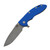 Rick Hinderer Knives XM-18 3.5" Spanto Tri-Way S45VN Working Finish, Blue G10
