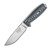 ESEE-4P35V-002 Stonewash S35VN Plain Edge, 3D Machined Black/White G10 Handles, Black Sheath