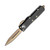 Microtech UTX-85 Double Edge,  Black Aluminum / Bronze Stonewash M390 - 232-13