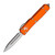 Microtech Ultratech Double Edge, Orange Aluminum / Stonewash M390, Fully Serrated - 122-12OR