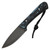 Joey Roman Knives Neckr, Black & Metallic Blue Marble Resin