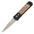 Pro-Tech Godson - Black Aluminum w/ Maple Burl Inlays / Satin 154CM - 706