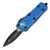 Microtech Mini Troodon Double Edge, Blue Aluminum / Black M390 - 238-1BL