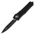 Microtech Combat Troodon Double Edge Tactical, Black Aluminum / Black M390, Fully Serrated - 142-3T