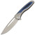 Sharp By Design Apex Drop Point, Titanium Frame w/ Blue Inlay, Standard Flipper / Satin S90V