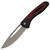 Sharp By Design Apex Drop Point, Black PVD Titanium Frame w/ Red Inlay, Front Flipper / Satin S90V