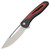 Sharp By Design Apex Drop Point, Black PVD Titanium Frame w/ Red Inlay, Standard Flipper / Satin S90V