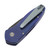 Pro-Tech Sprint Custom - Polished Blue Titanium / Vegas Forge Herringbone Damascus