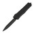 Microtech 138-3DLCTSH Troodon, Signature Series Black with Black Double Edge Fully Serrated Blade