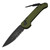 Microtech LUDT, OD Green Aluminum / Black M390, Partially Serrated - 135-2OD