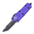 Microtech Mini Troodon Tanto, Purple Aluminum / Black M390 - 240-1PU