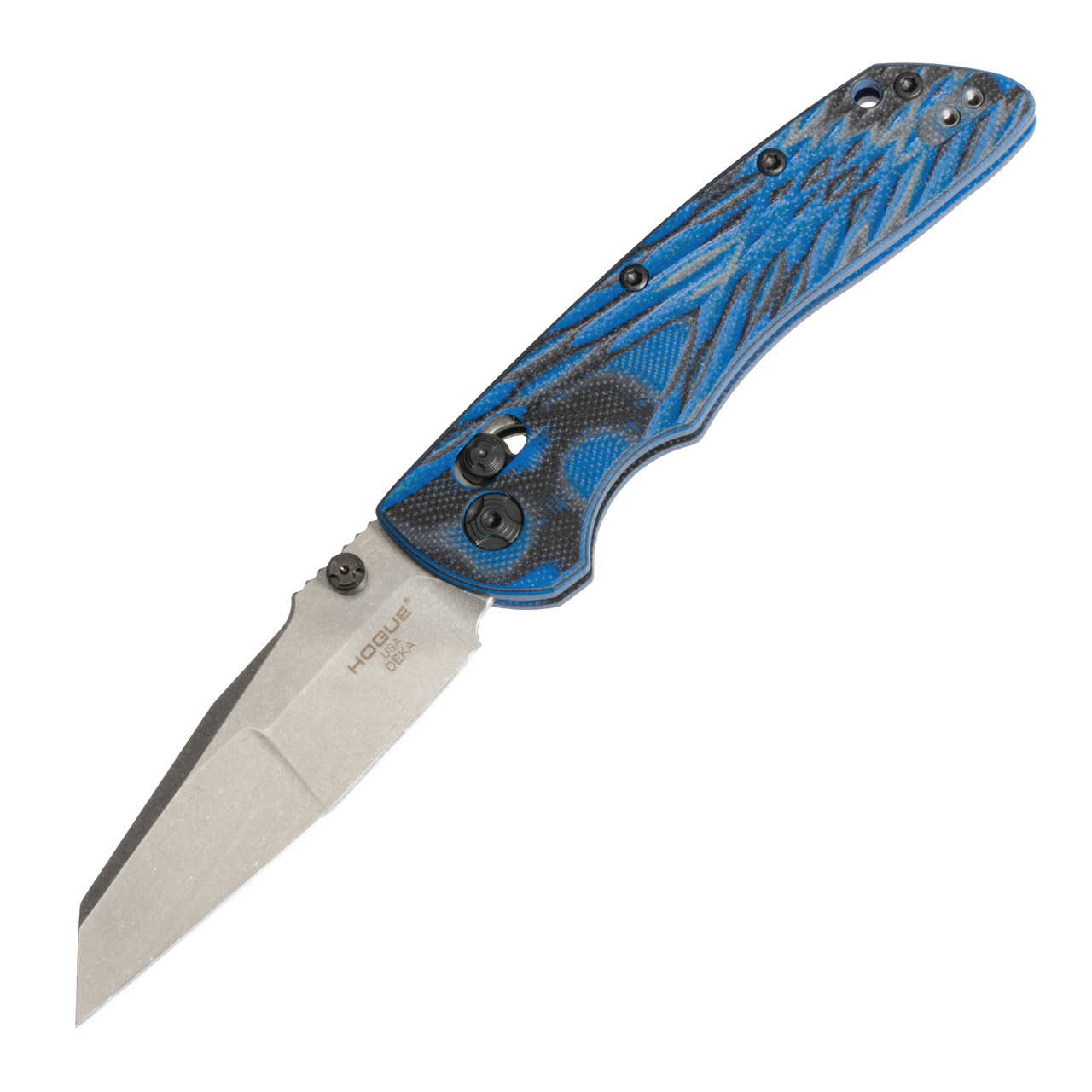 Hogue Deka Wharncliffe - Blue Lava G-Mascus / Tumbled CPM-20CV - 24263