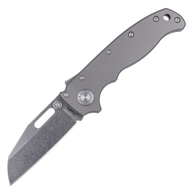 Demko AD20.5 Shark Foot, Smooth Titanium / Stonewash CPM 20CV