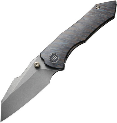 WE Knife High-Fin, Tiger Stripe Flamed Titanium / Stonewash WE Knife High-Fin, Tiger Stripe Flamed Titanium / Stonewash