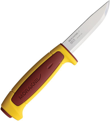 Morakniv Kansbol Fixed Blade, 4.5 Satin Stainless Blade, Burnt Orange  Polypropylene Handle, Multi-Mount Sheath