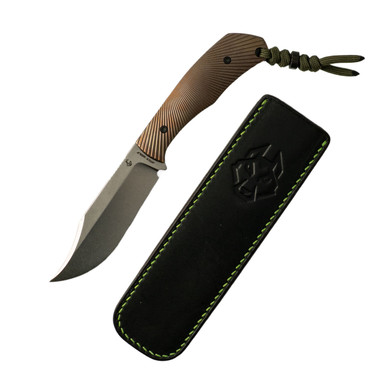 Jack Wolf Knives Bordertown Bowie Fixed Blade Bronze Starburst