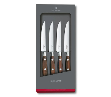 Victorinox 4-3/4-Inch Straight-Edge Pointed-Tip Steak Knife, Set of 6,  Rosewood Handles