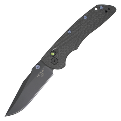 Hogue COLLECTOR SERIES Deka Clip Point, Carbon Fiber Frame - Green Tritium / Cerakote CPM-20CV - 24299-LIM