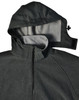 CharcoalHeather Hood - JK34 Ladies Softshell Full Zip Hoodie