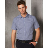 M7320S Mens Two Tone Check S/S Shirt