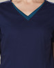VNECK - M7660 Ladies Contrast Colour S/S Scrub Top