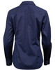 Navy Back - M8110L Ladies Dobby Striped Taped L/S Shirt