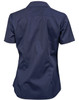 Navy Back - M8110S Ladies Dobby Striped Taped S/S Shirt