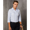 M8360Q WoMens Mini Check 3/4 Sleeve Shirt