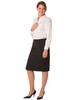 big - M9472 WoMens Mid Length Lined Pencil Skirt in Poly/Viscose Stretch Stripe