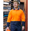 SW36 Hi-Vis Cotton Two Tone L/S Safety Polo