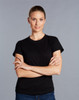 Black model - TS38 Ladies Cotton Semi Fitted Tee